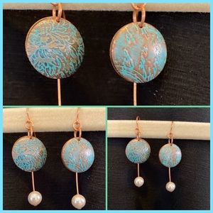 Copper & Pearls - Earrings